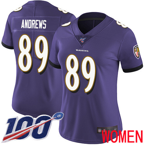 Baltimore Ravens Limited Purple Women Mark Andrews Home Jersey NFL Football #89 100th Season Vapor Untouchable->women nfl jersey->Women Jersey